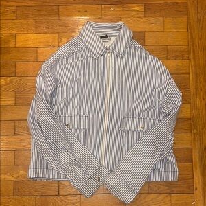 H&M Striped Blue and White Jacket